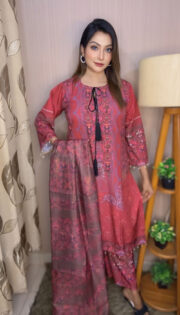 রেডিমেট দুবাই সিল্ক থ্রি পিস - Image 3