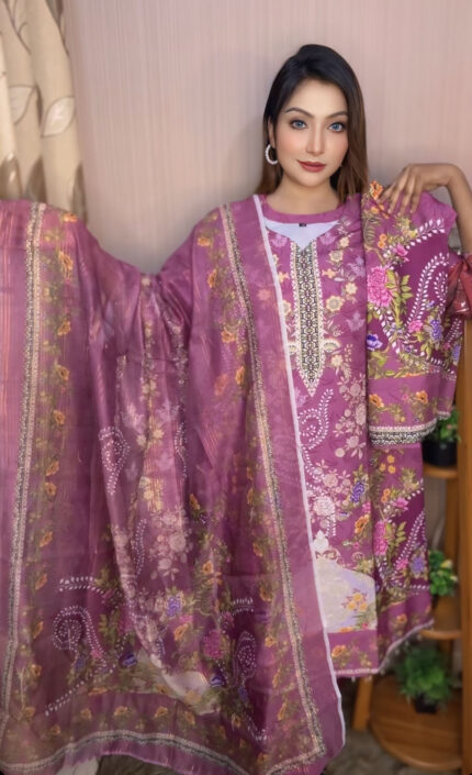 রেডিমেট দুবাই সিল্ক থ্রি পিস